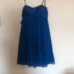 Blues strapless cocktail dress